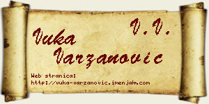 Vuka Varzanović vizit kartica
